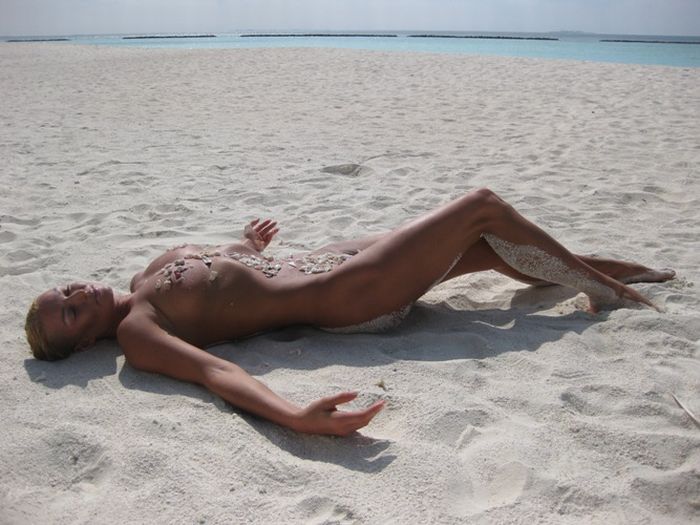 Голая Анастасия Волочкова на Мальдивах