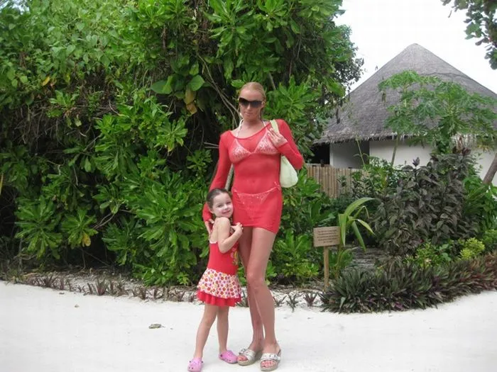 Фотосессия Голая Анастасия Волочкова на Мальдивах