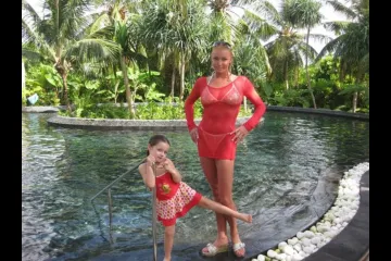 Фотосессия Голая Анастасия Волочкова на Мальдивах