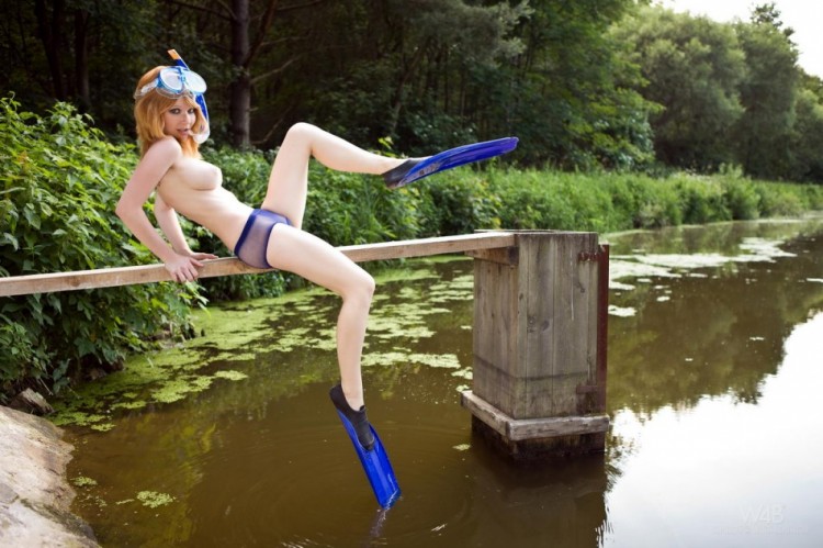 В ластах и маске