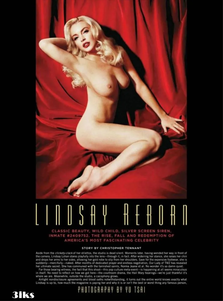 Фотосессия Обнажённая звезда Линдси Лохан