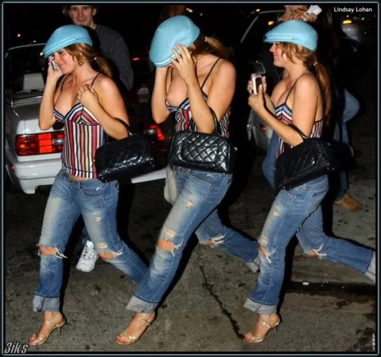 Фотосессия Линдси Лохан в одежде и без