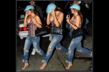 Фотосессия Линдси Лохан в одежде и без