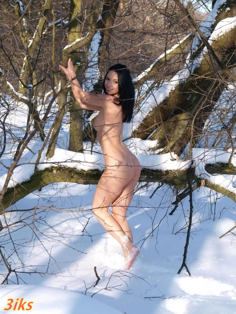 Фотосессия Голышом на февральском снегу-3